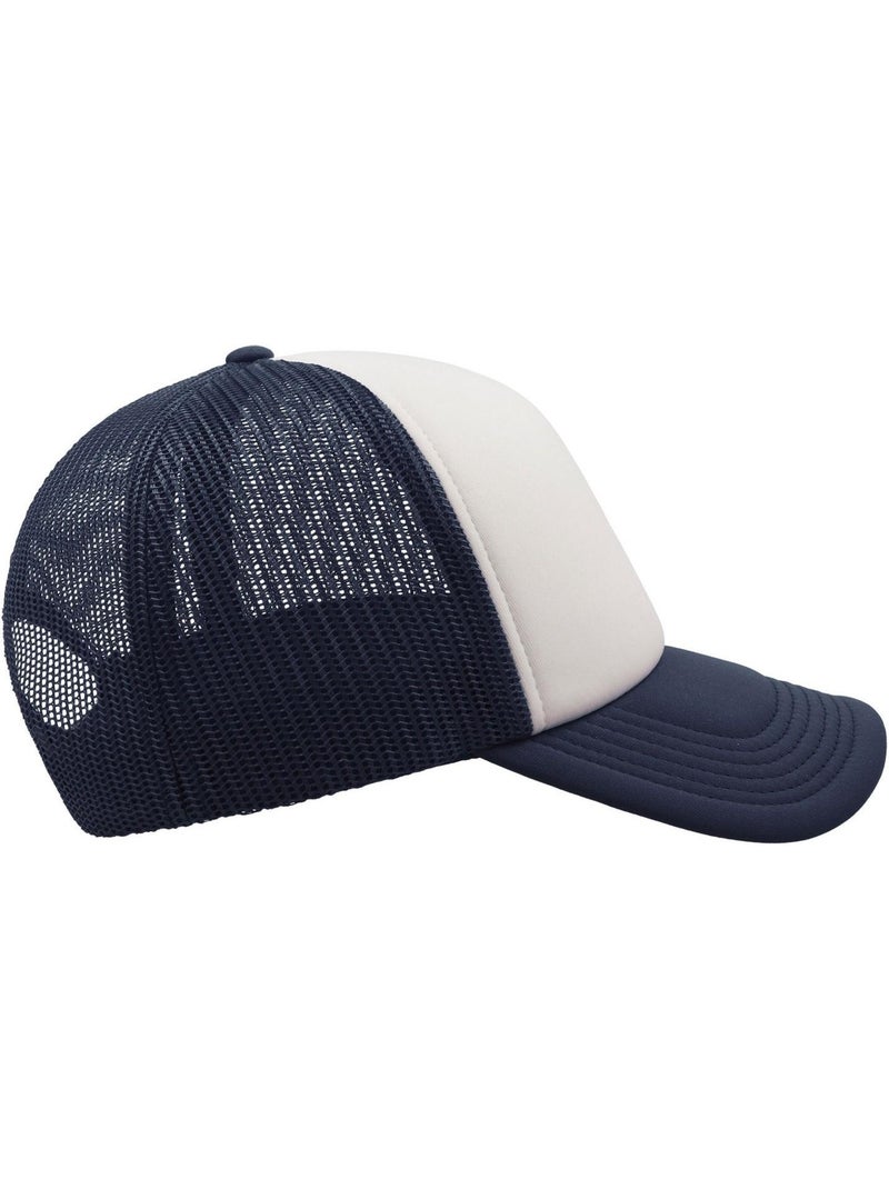 Casquette style trucker rapper - mixte - atlantis Bleu Bleu marine Blanc - Kiabi