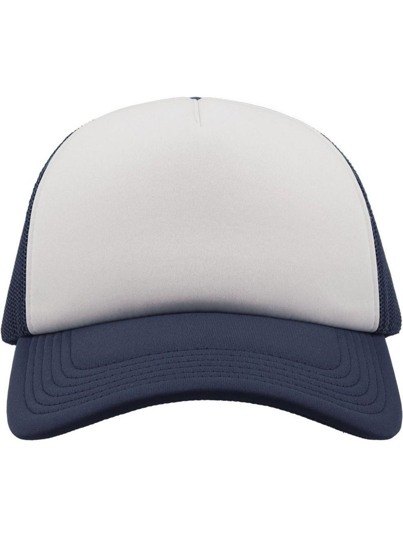 Casquette style trucker rapper - mixte - atlantis Bleu Bleu marine Blanc - Kiabi