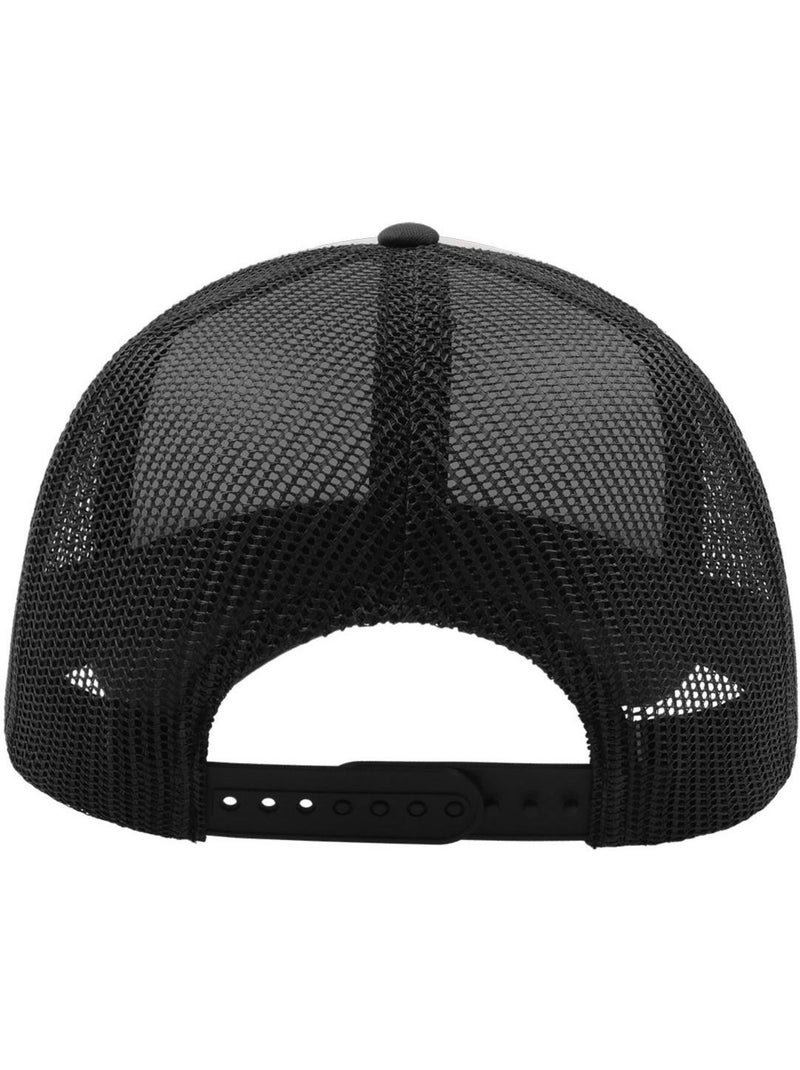 Casquette style trucker rapper - mixte - atlantis Noir Blanc - Kiabi