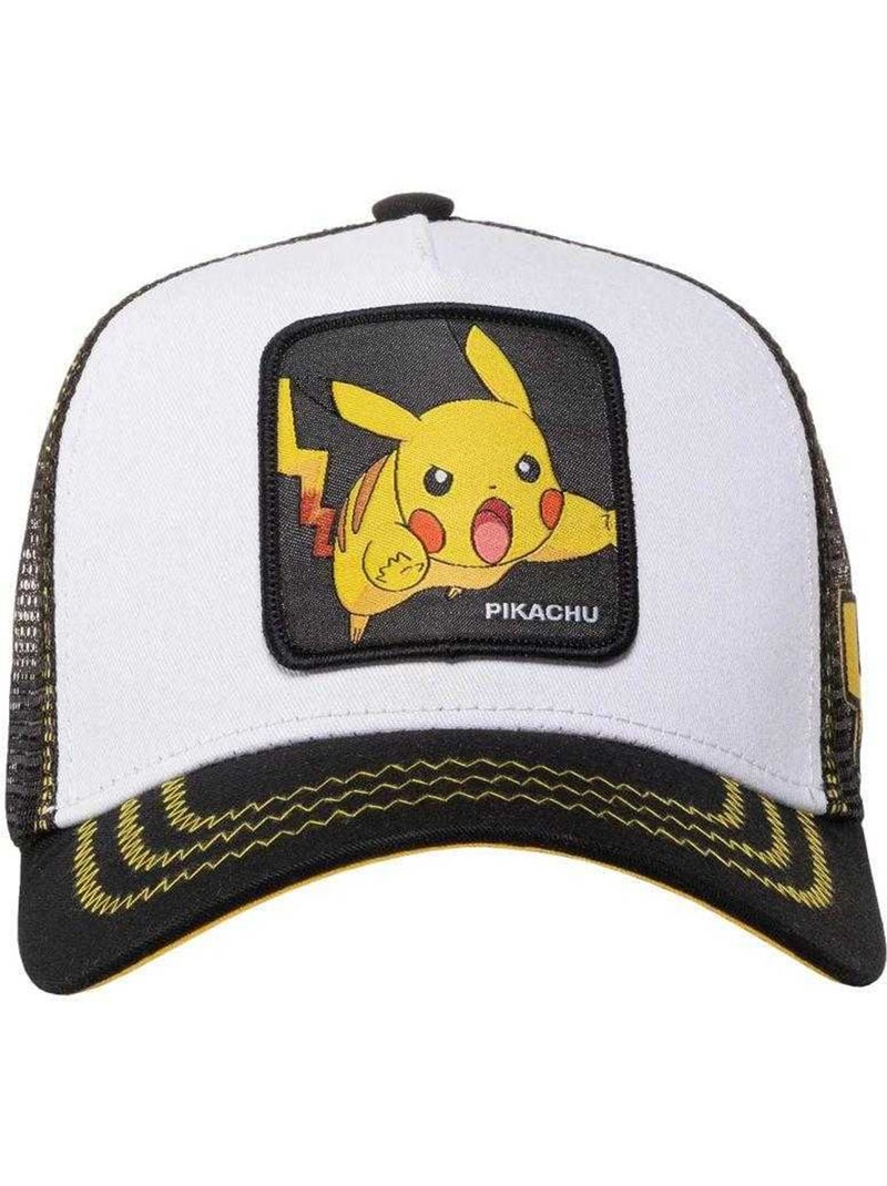 Casquette trucker motif pikachu motif/style bicolore pokemon - capslab (pikachu) Noir - Kiabi