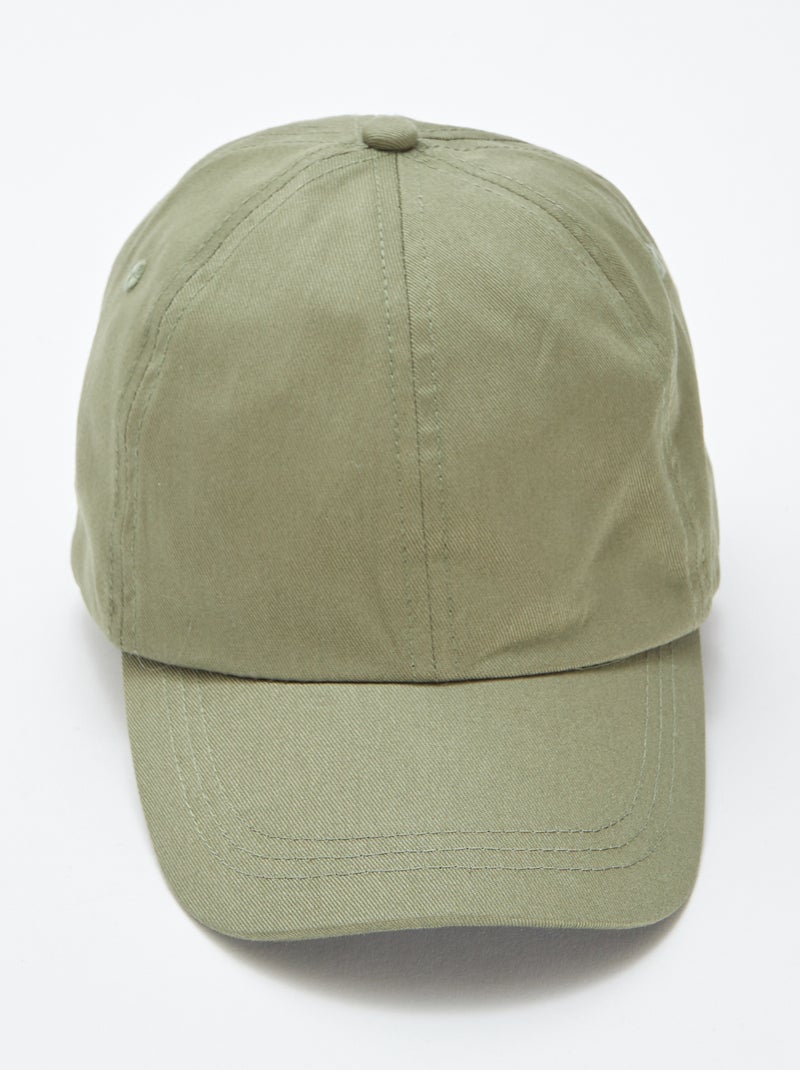 Casquette uni en coton VERT - Kiabi