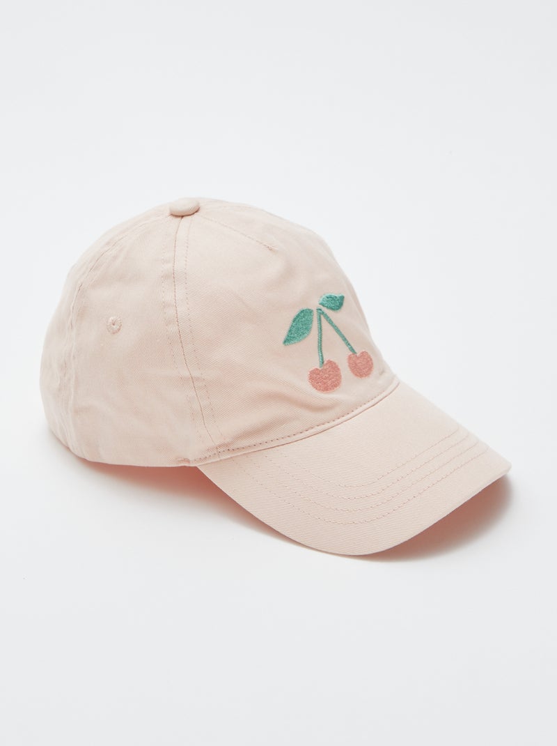 Casquette unie avec motif brodé ROSE - Kiabi