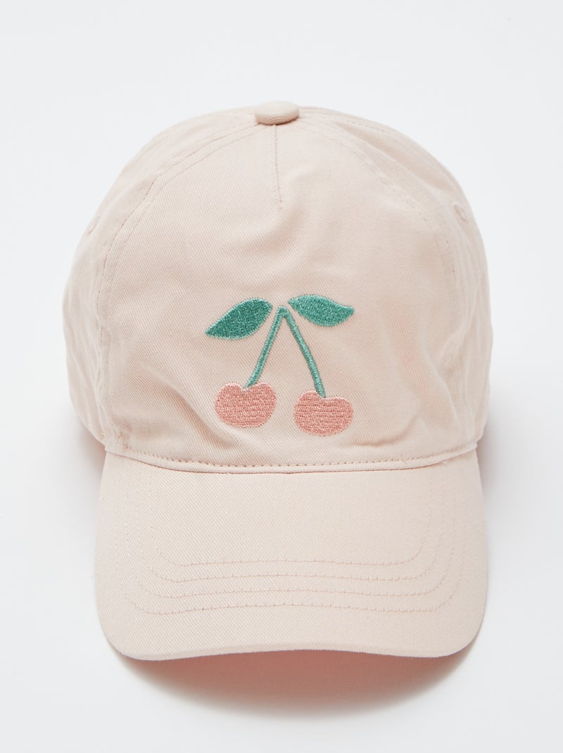 Casquette unie avec motif brodé ROSE - Kiabi
