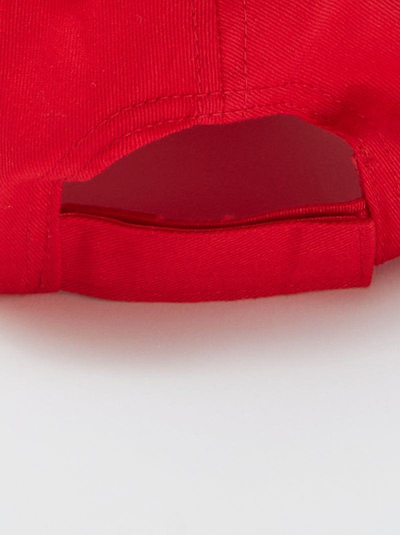 Casquette unie avec motif brodé Rouge - Kiabi