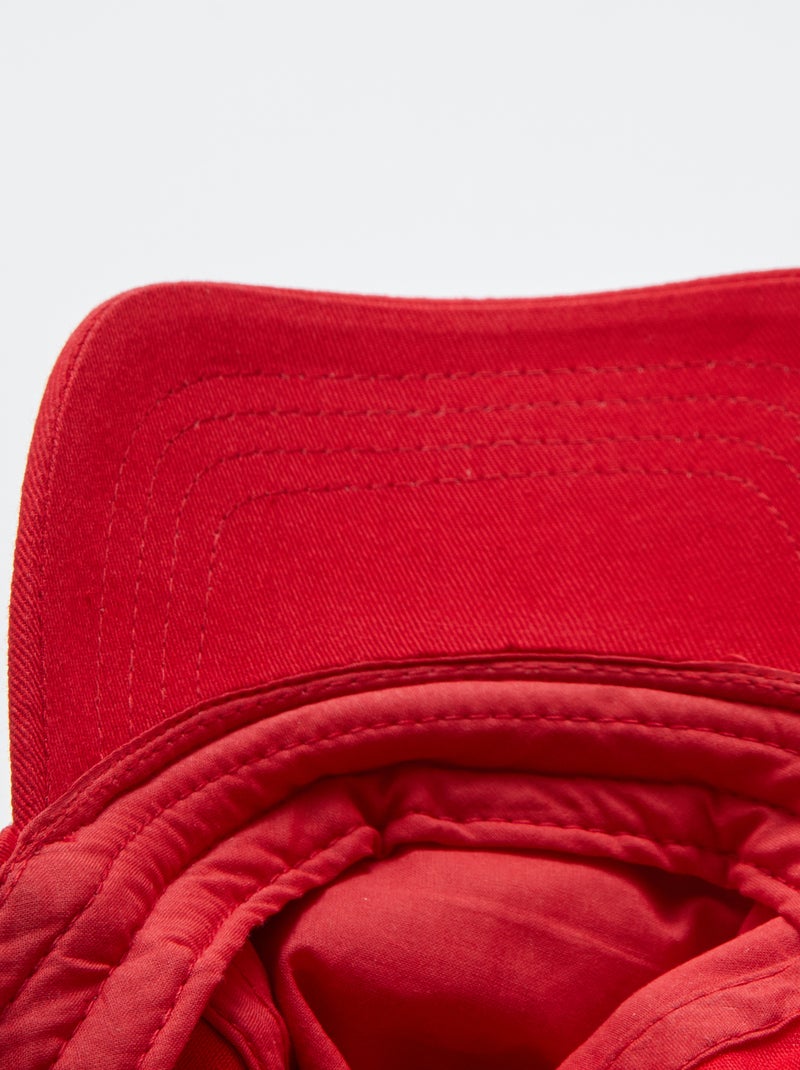 Casquette unie avec motif brodé Rouge - Kiabi