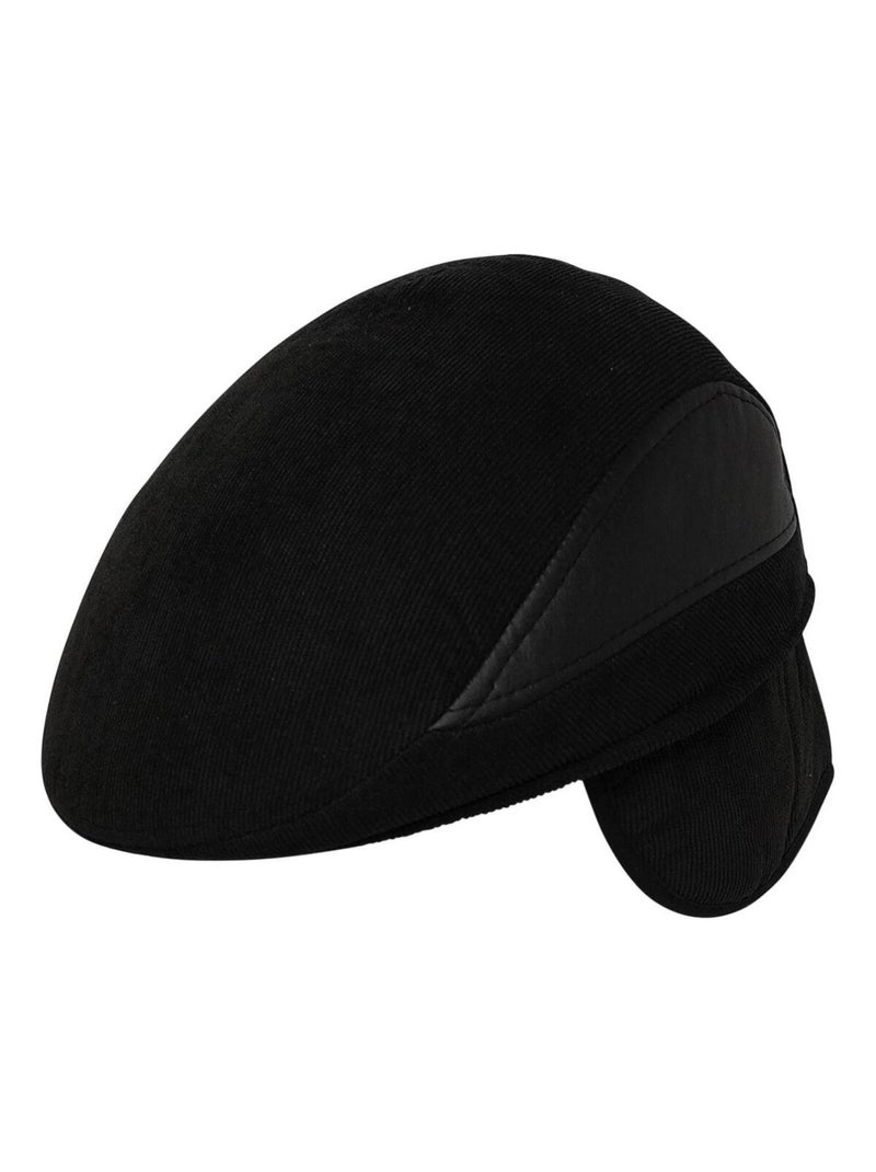 Casquette velours cache-oreilles Noir - Kiabi