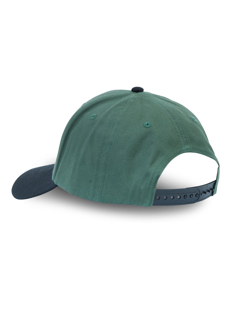 Casquettes adulte baseball fermeture snapback One Piece Freegun Noir Vert - Kiabi