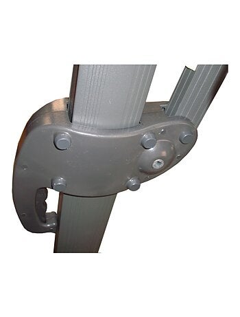 CASTILLO Parasol gris déporté rond 3,5 x 3,5 m rotatif à 360