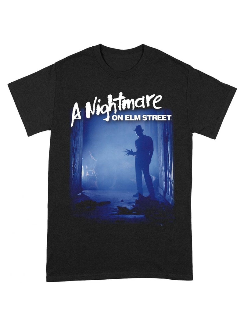 Cauchemar sur Elm Street - T-shirt FREDDY IS WAITING (Freddy Krueger) Noir Bleu Blanc - Kiabi