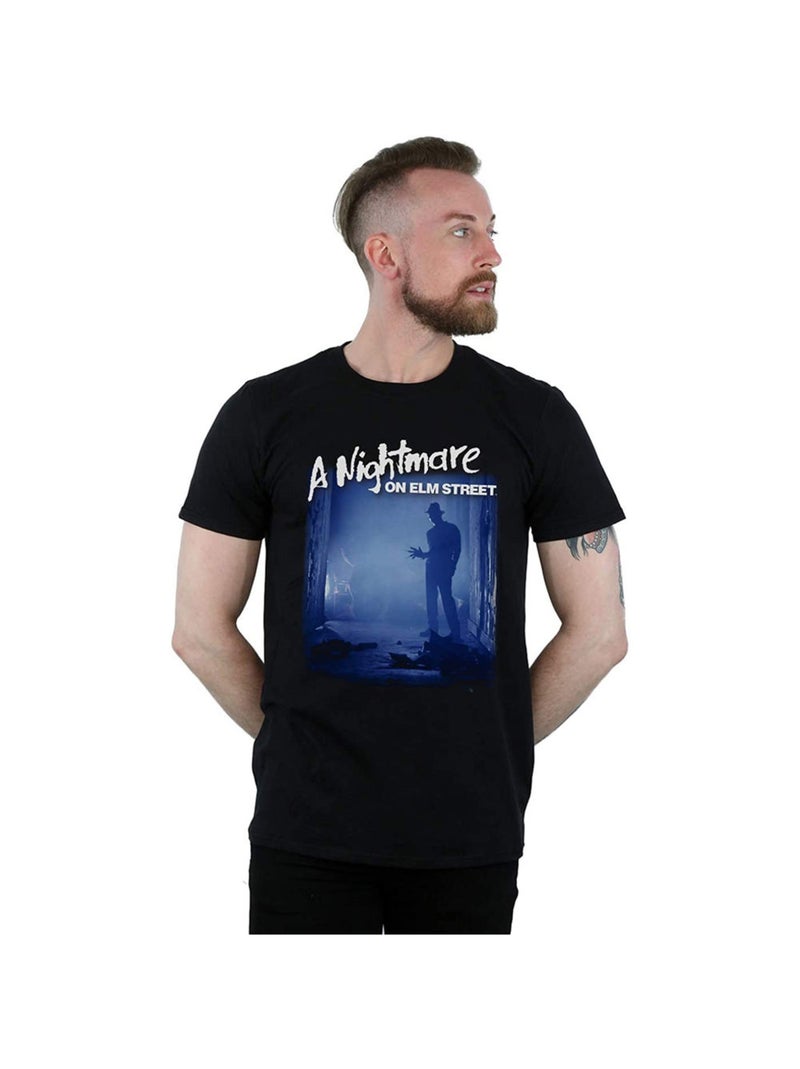 Cauchemar sur Elm Street - T-shirt FREDDY IS WAITING (Freddy Krueger) Noir Bleu Blanc - Kiabi