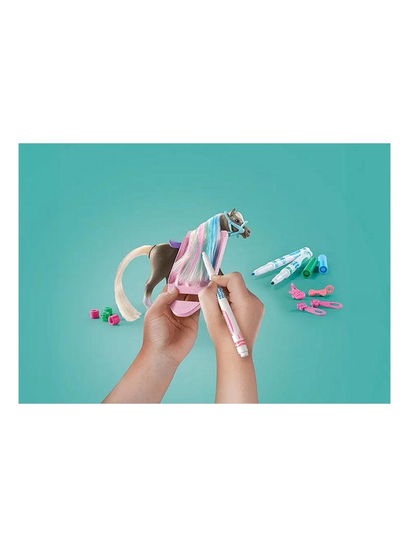 Cavalière avec crinière de cheval à colorier N/A - Kiabi