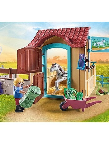 Cavalières avec box et poneys