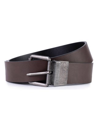 Ceinture 2 en 1 réversible noir/marron Isotoner