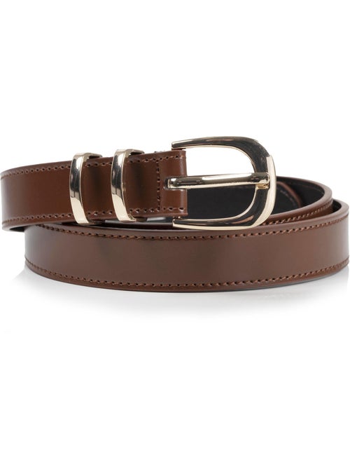 Ceinture à boucle dorée 100% cuir femme - Kiabi Ceinture à boucle dorée 100% cuir femme - Kiabi