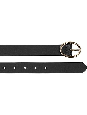 Ceinture à boucle ovale dorée femme isotoner