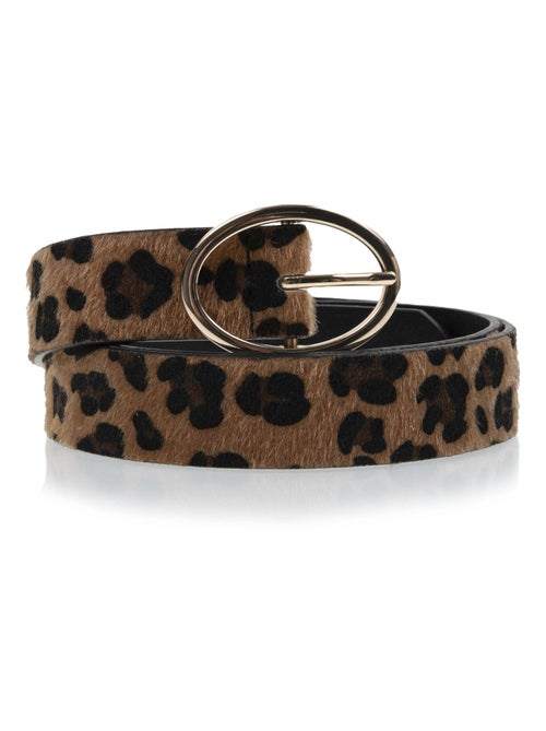 Ceinture à boucle ovale dorée femme isotoner - Kiabi