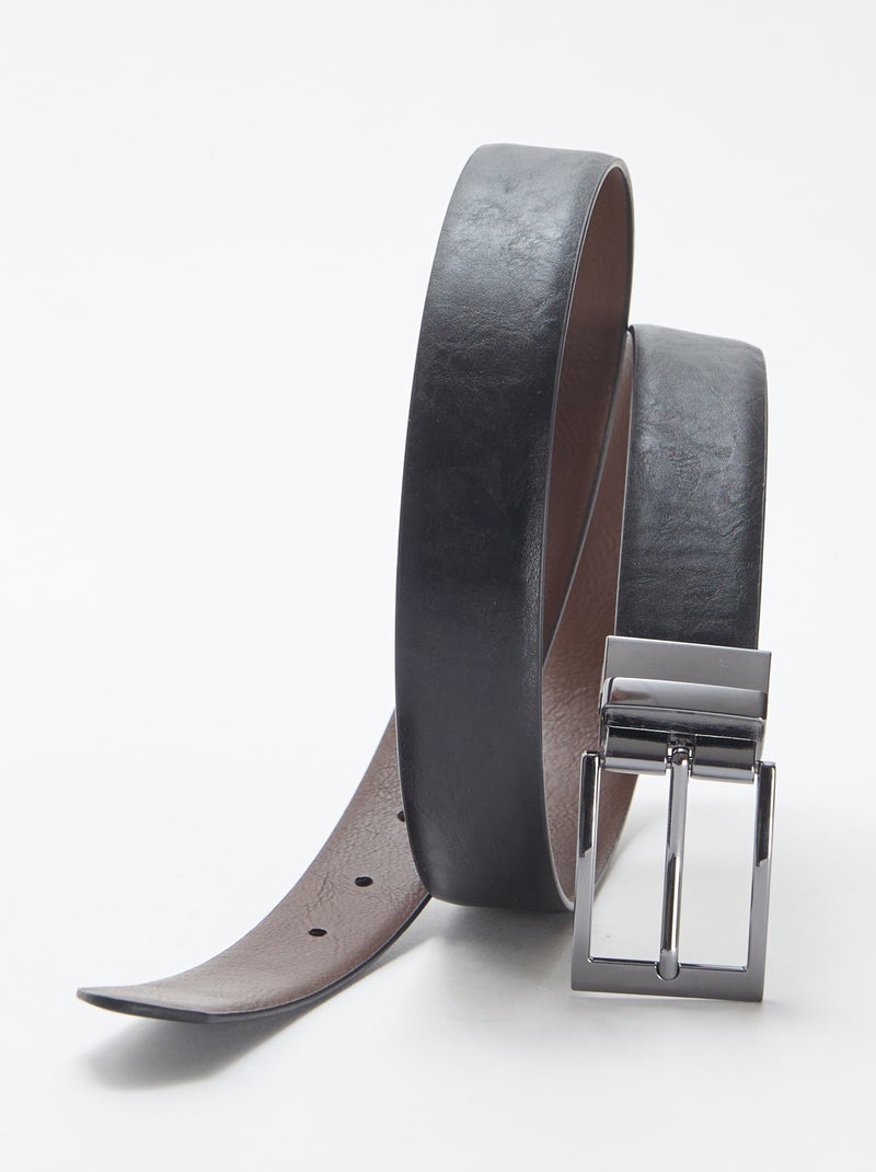 Ceinture à boucle réversible NOIR - Kiabi