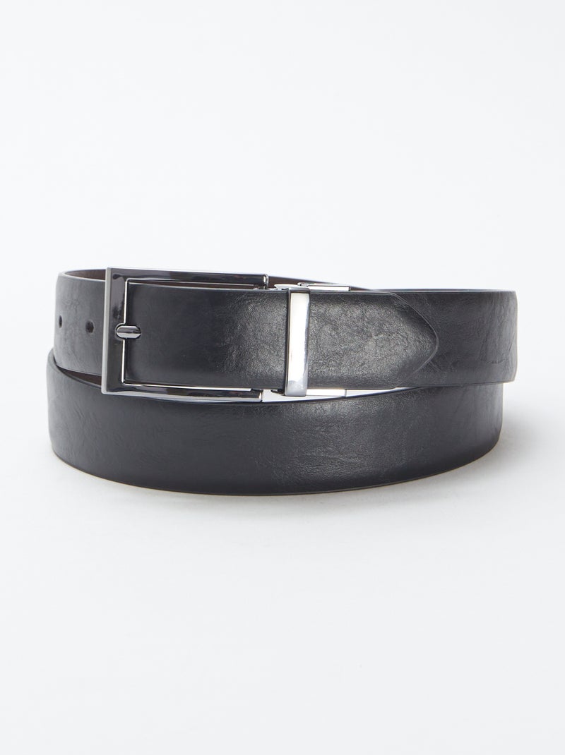 Ceinture à boucle réversible NOIR - Kiabi