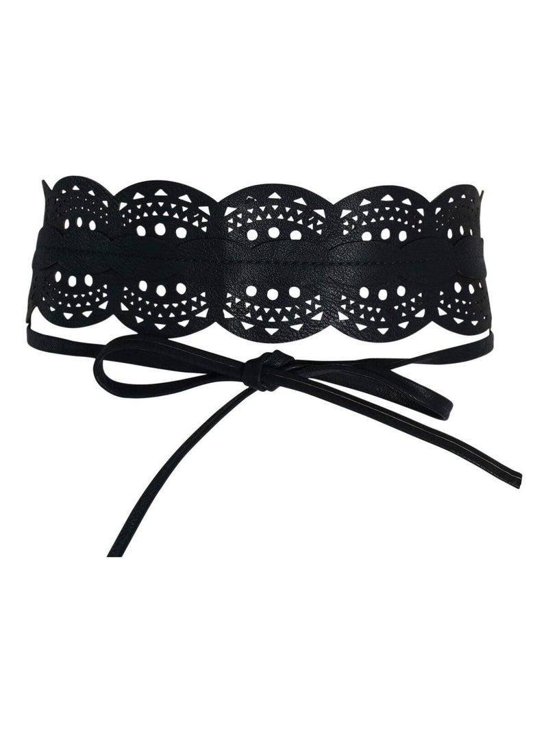 Ceinture à nouer SEVILLE Noir - Kiabi