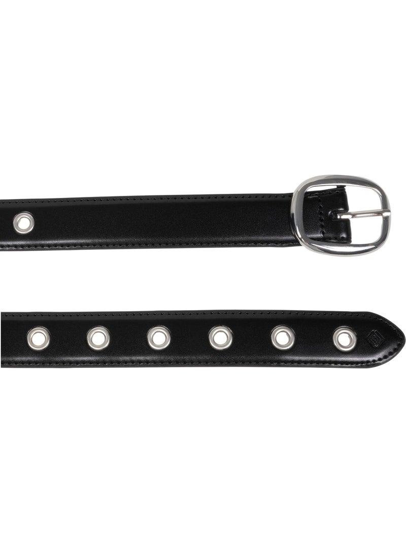 Ceinture à œillets largeur 3 cm femme isotoner Noir - Kiabi