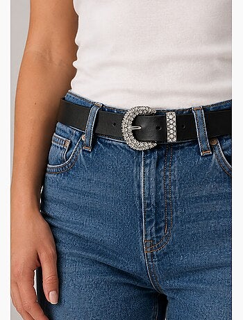 Ceinture adora femme en cuir à boucle strassée 'deeluxe'