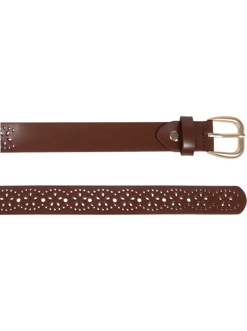 Ceinture ajourée largeur 2,8 cm femme isotoner Marron - Kiabi