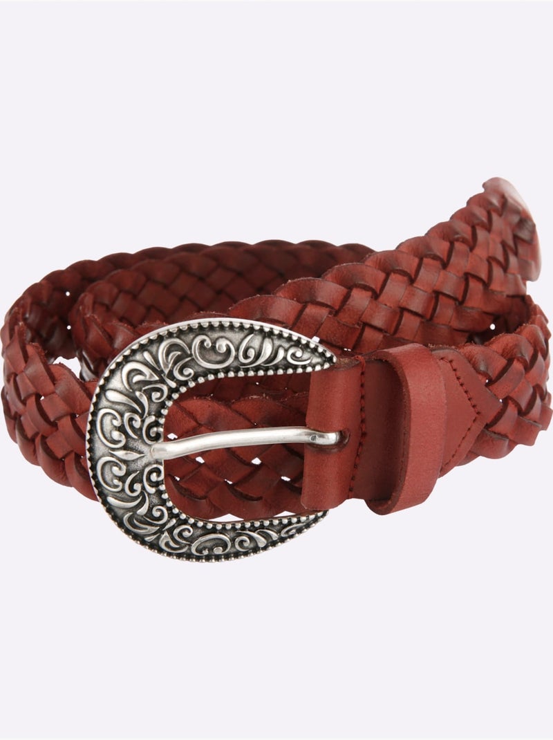 Ceinture Aspect Tressé élégant - Taille Standard - helline Marron - Kiabi