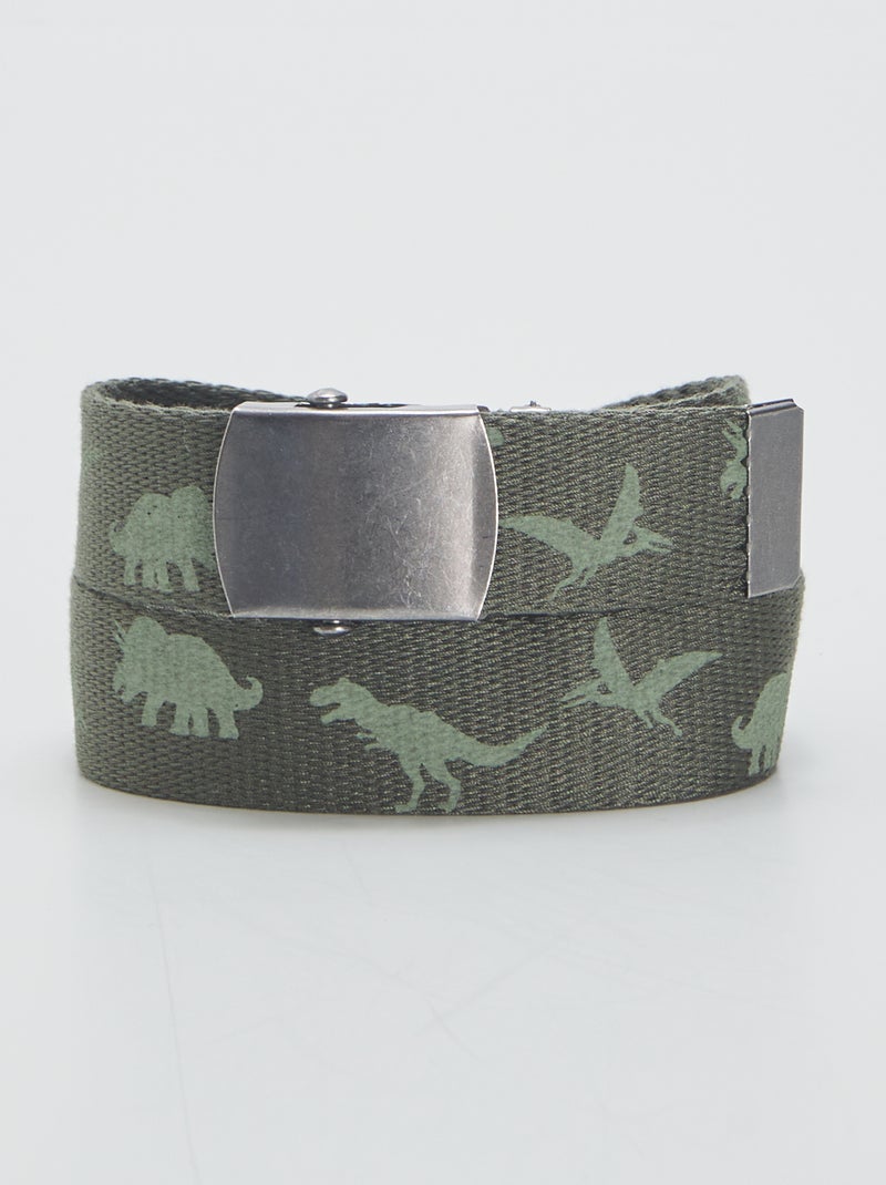 Ceinture avec motif 'dinosuare' Vert - Kiabi