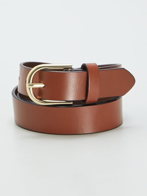 Ceinture basique en cuir - Kiabi