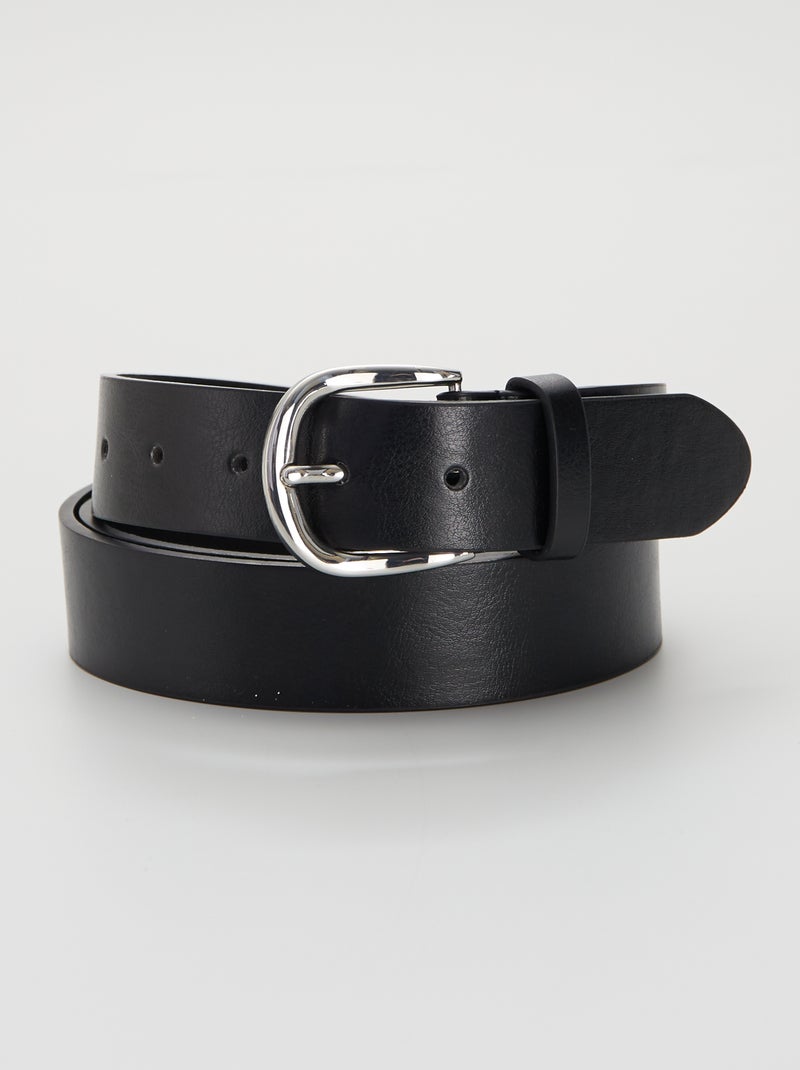 Ceinture basique en simili noir - Kiabi