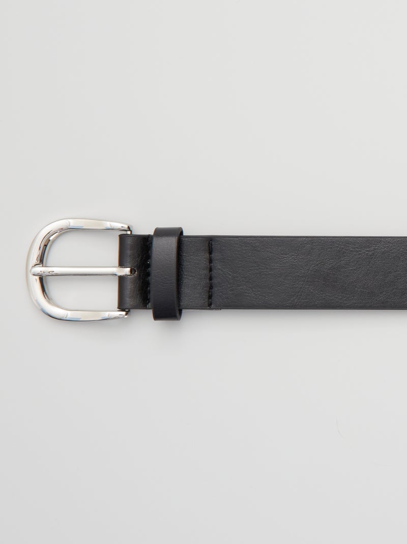 Ceinture basique en simili noir - Kiabi