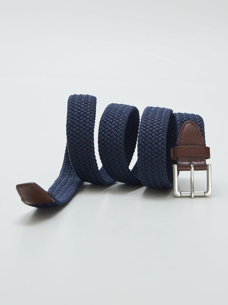 Ceinture bi-matière Bleu - Kiabi