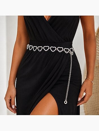 Ceinture Bijou Cœurs Strass MAYA