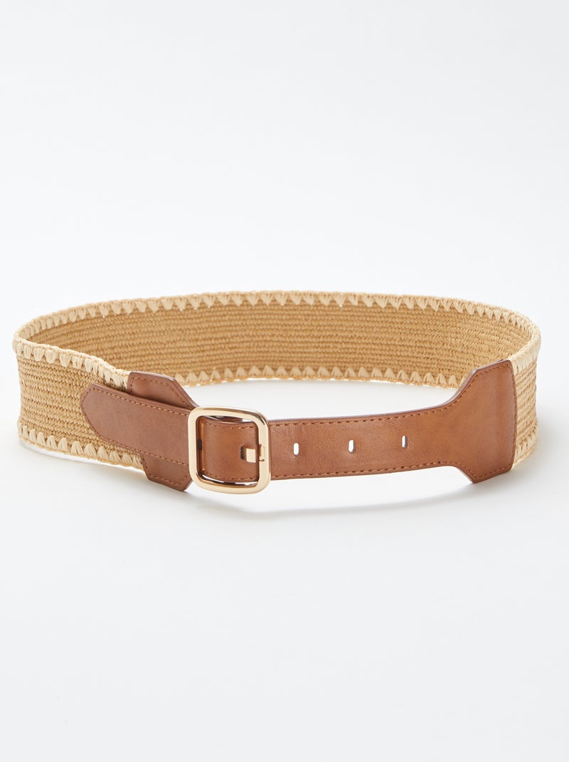 Ceinture bimatière style bohème Beige - Kiabi