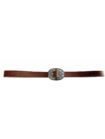 Ceinture boost femme en cuir à boucle western 'deeluxe'