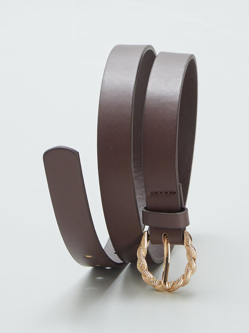 Ceinture boucle bijoux Marron - Kiabi