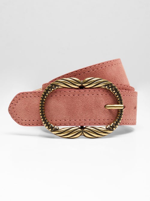 Ceinture boucle fantaisie croûte de cuir  - Damart - Kiabi