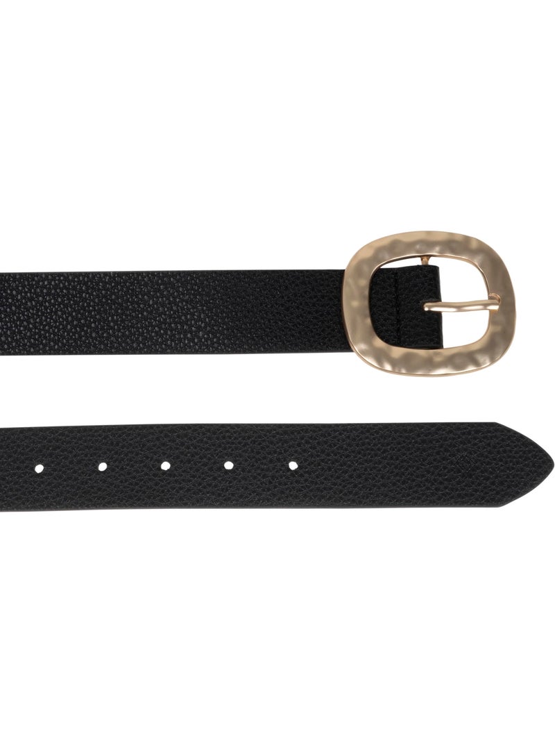 Ceinture boucle martelée femme isotoner Noir - Kiabi