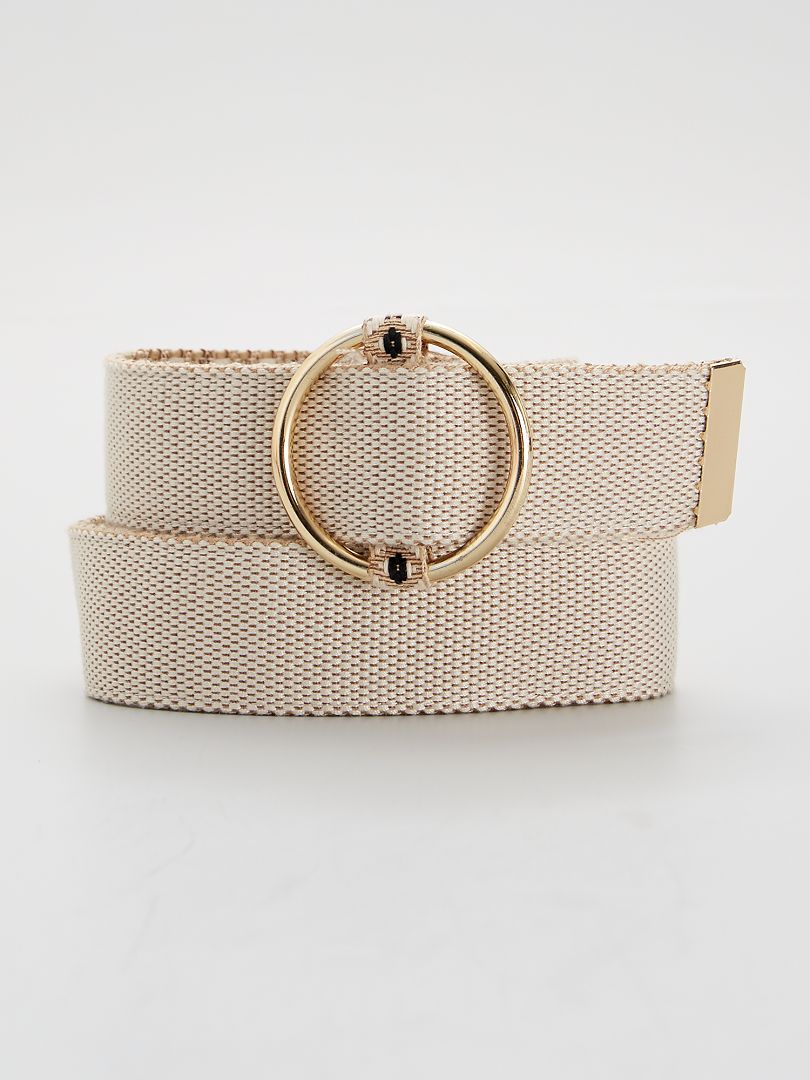 Ceinture brodée - beige - Kiabi - 8.00€