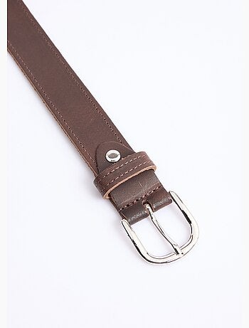Ceinture casual chic cuir, bords francs - AFIBEL