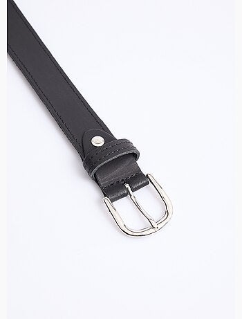 Ceinture casual chic cuir, bords francs - AFIBEL