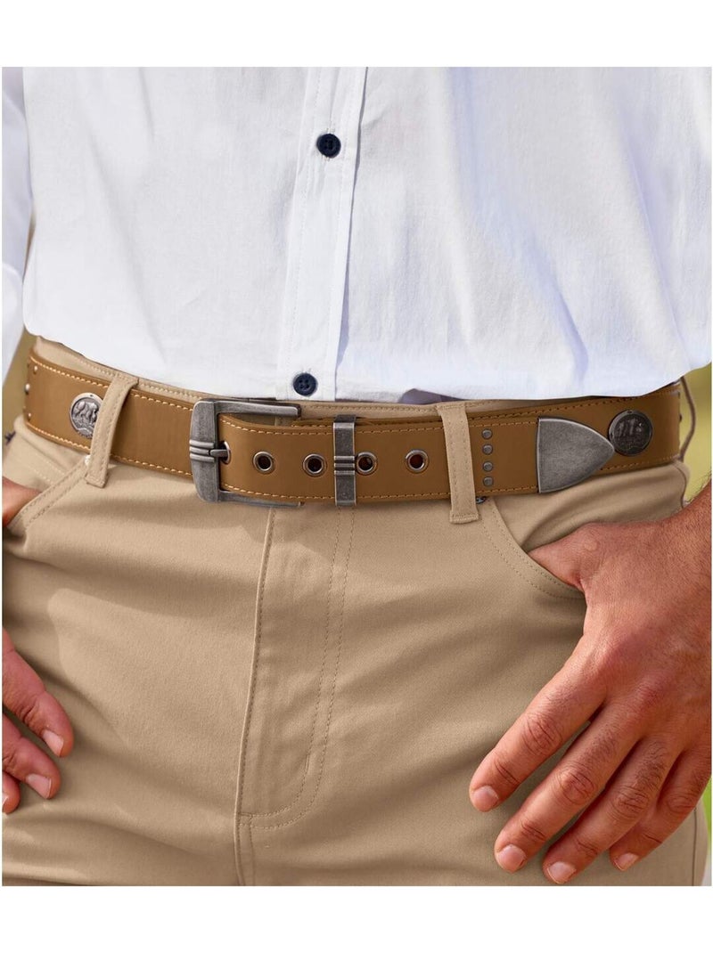 Ceinture cloûtée atlas(r)  - atlas for men Camel - Kiabi