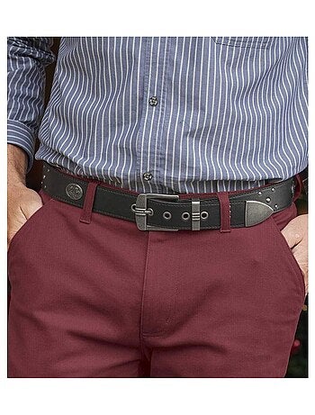 Ceinture Cloutée en Croûte de Cuir - ATLAS FOR MEN