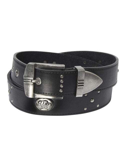 Ceinture Cloutée en Croûte de Cuir   - ATLAS FOR MEN - Kiabi