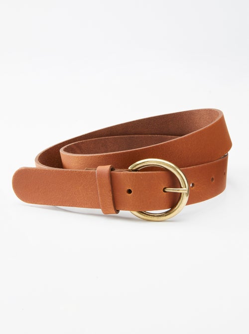 Ceinture croûte de cuir mate - Damart - Kiabi
