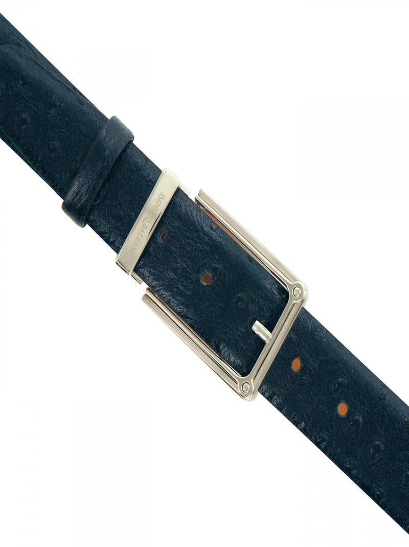 Ceinture cuir AUTRICHE Bleu - Kiabi