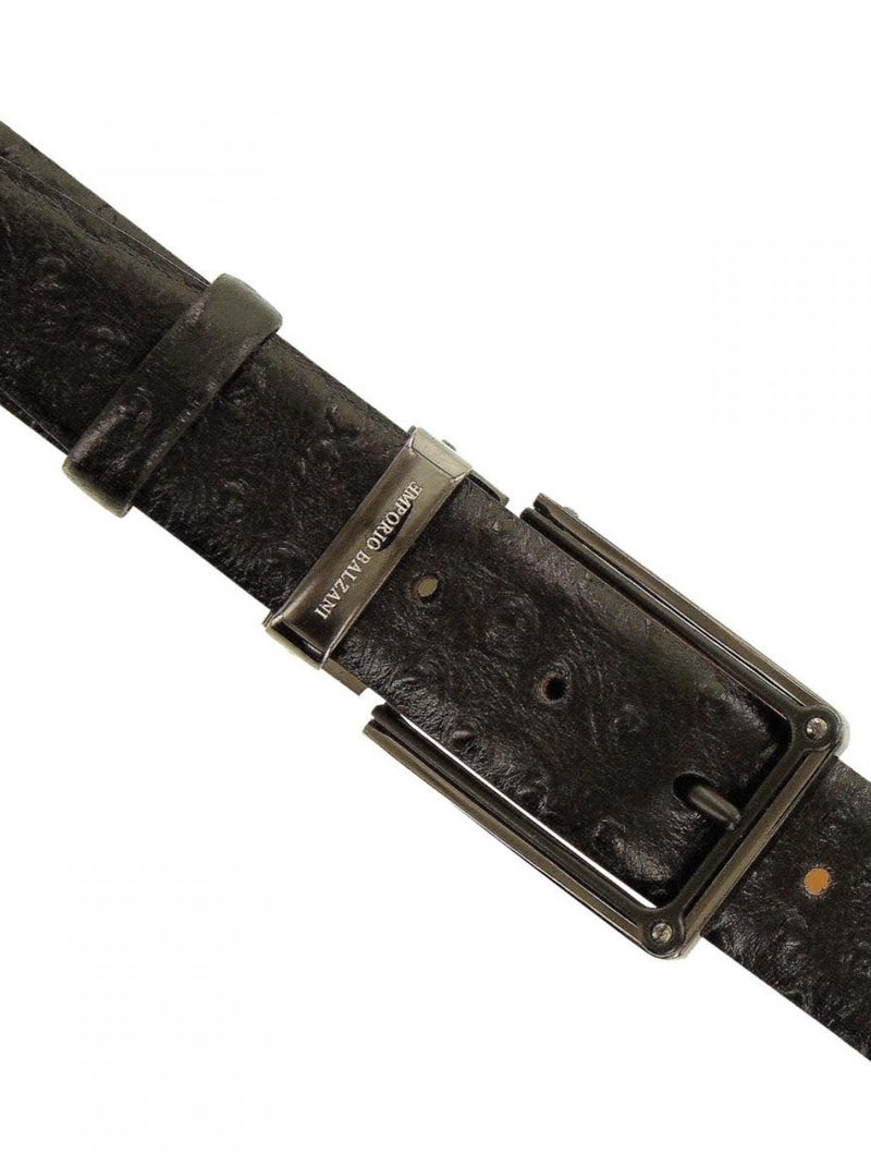 Ceinture cuir AUTRICHE Noir - Kiabi