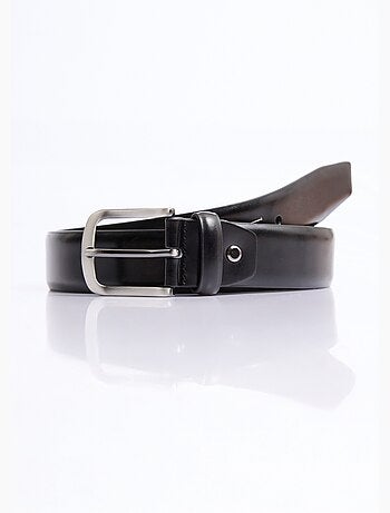 Ceinture cuir bords francs, boucle métal - AFIBEL