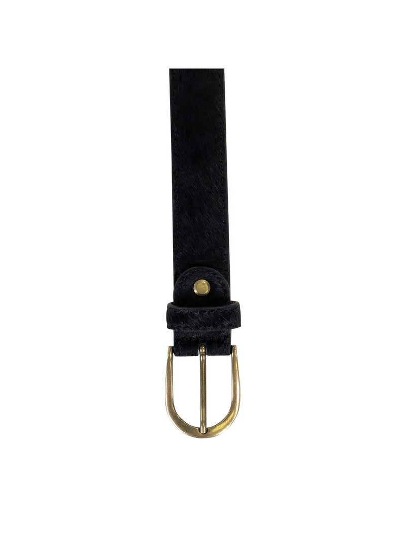 Ceinture Cuir Emilie Karston Alberta avec Pochette Cadeaux Noir - Kiabi