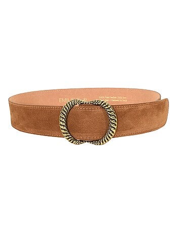 Ceinture Cuir Emilie Karston Clotaire avec Pochette Cadeaux